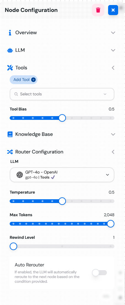 Node Customization Interface